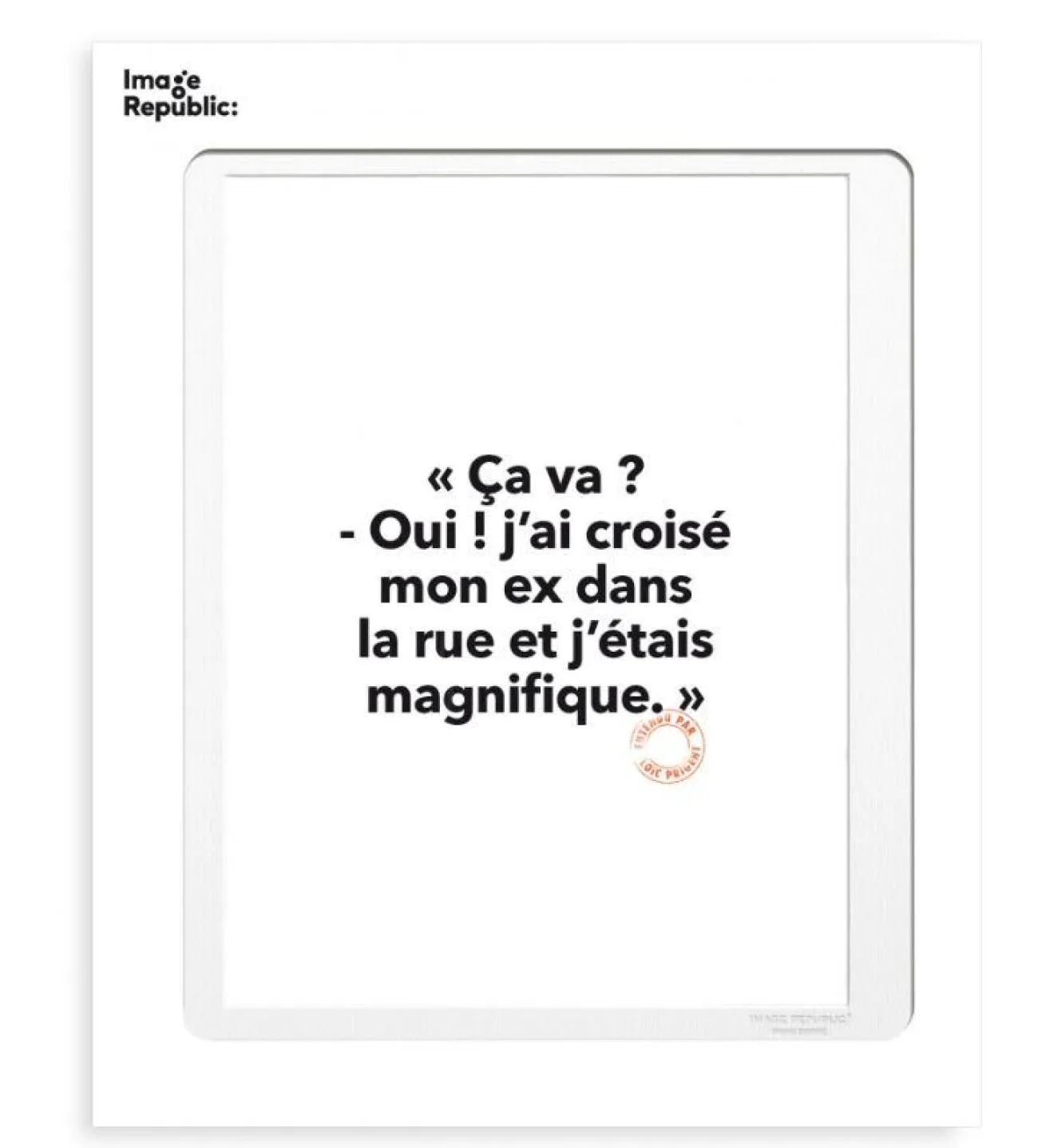 IMAGE REPUBLIC Affiches, Décos Murales^AFFICHE LOIC PRIGENT - CA VA ? OUI !