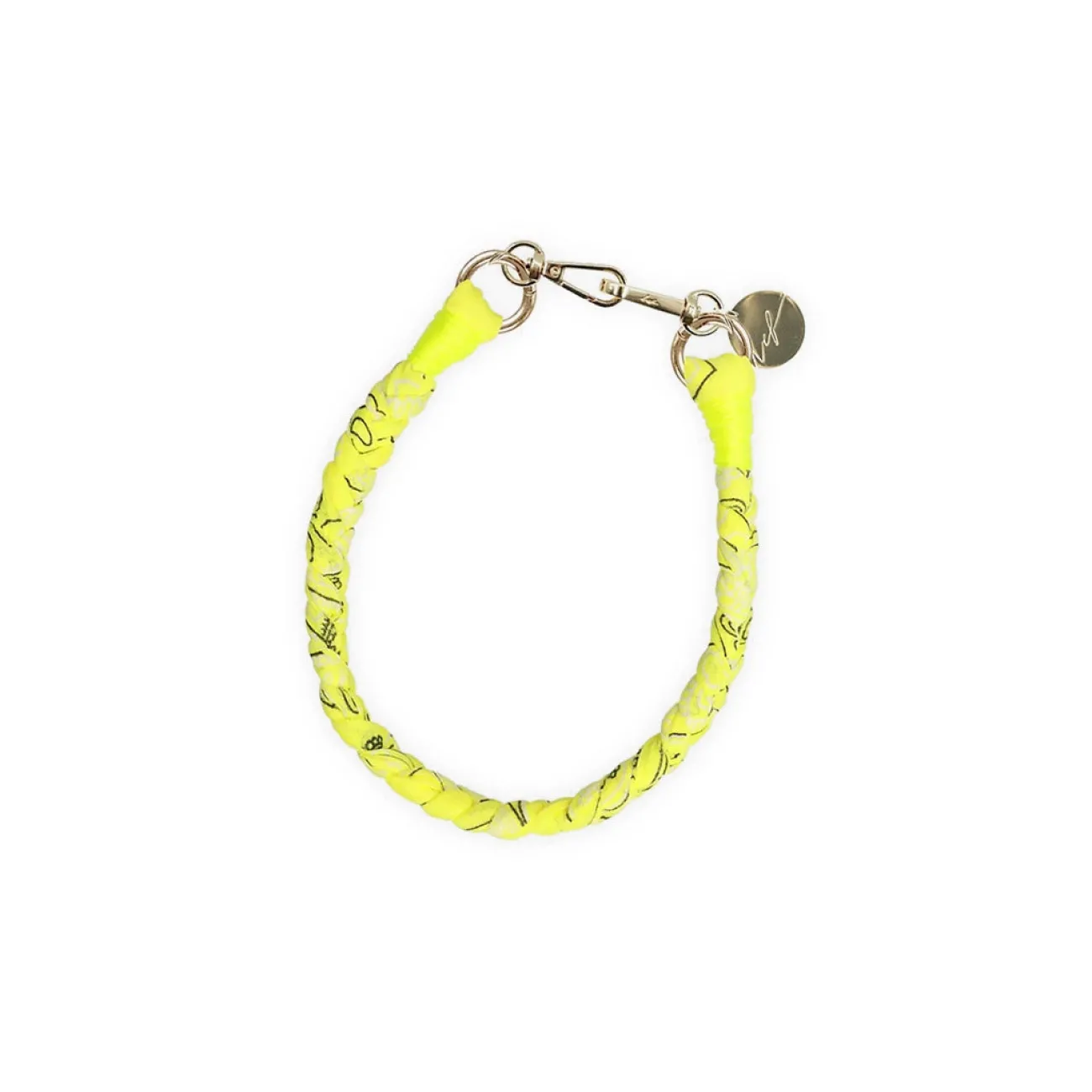 LA COQUE FRANÇAISE Chaînes De Téléphone^Collier / Cordon de téléphone Bandana - Della - Jaune Fluo