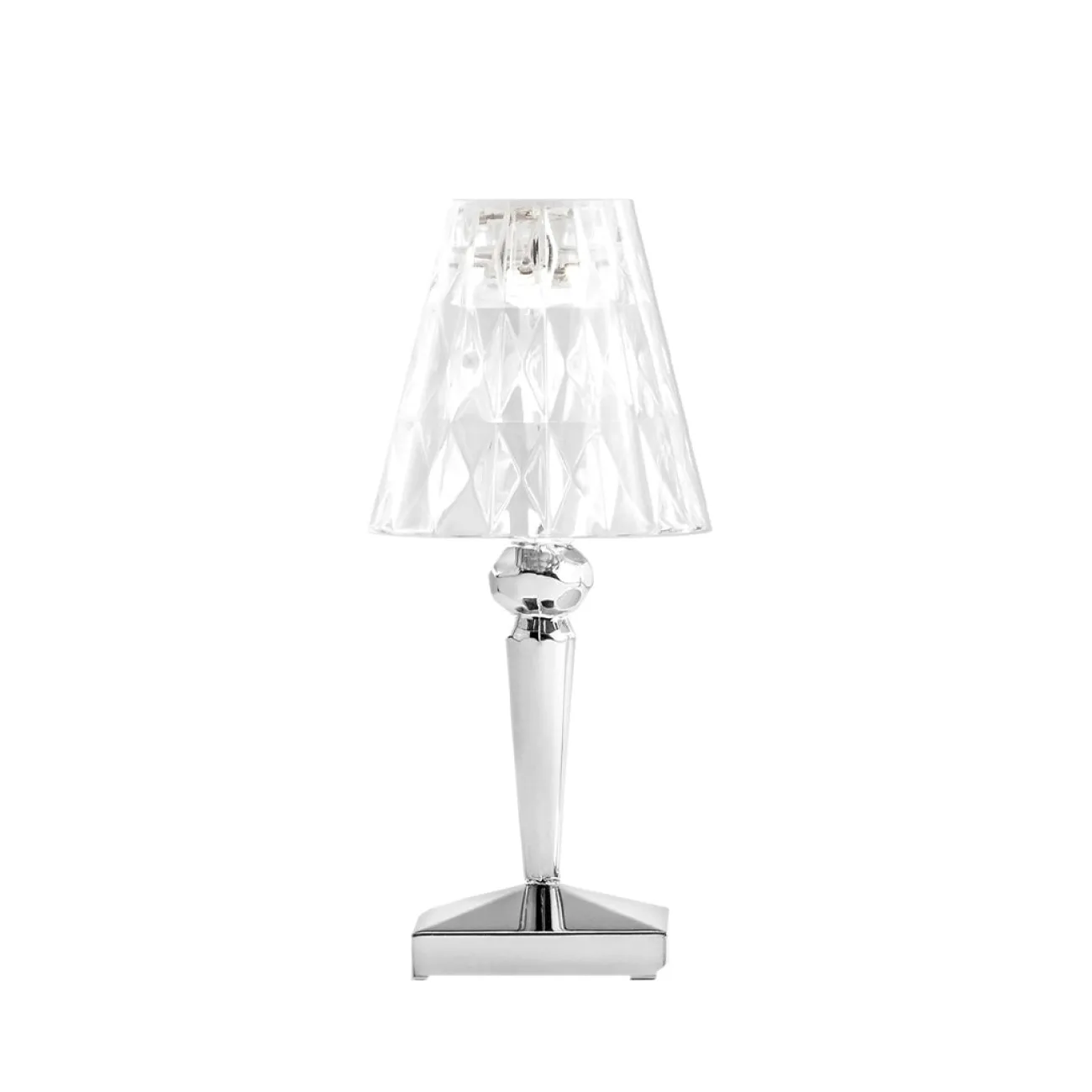KARTELL Lampes Nomades (Rechargeables)^- Lampe (Sans Fil) - Battery  - Pied Chrome - H 26 cm