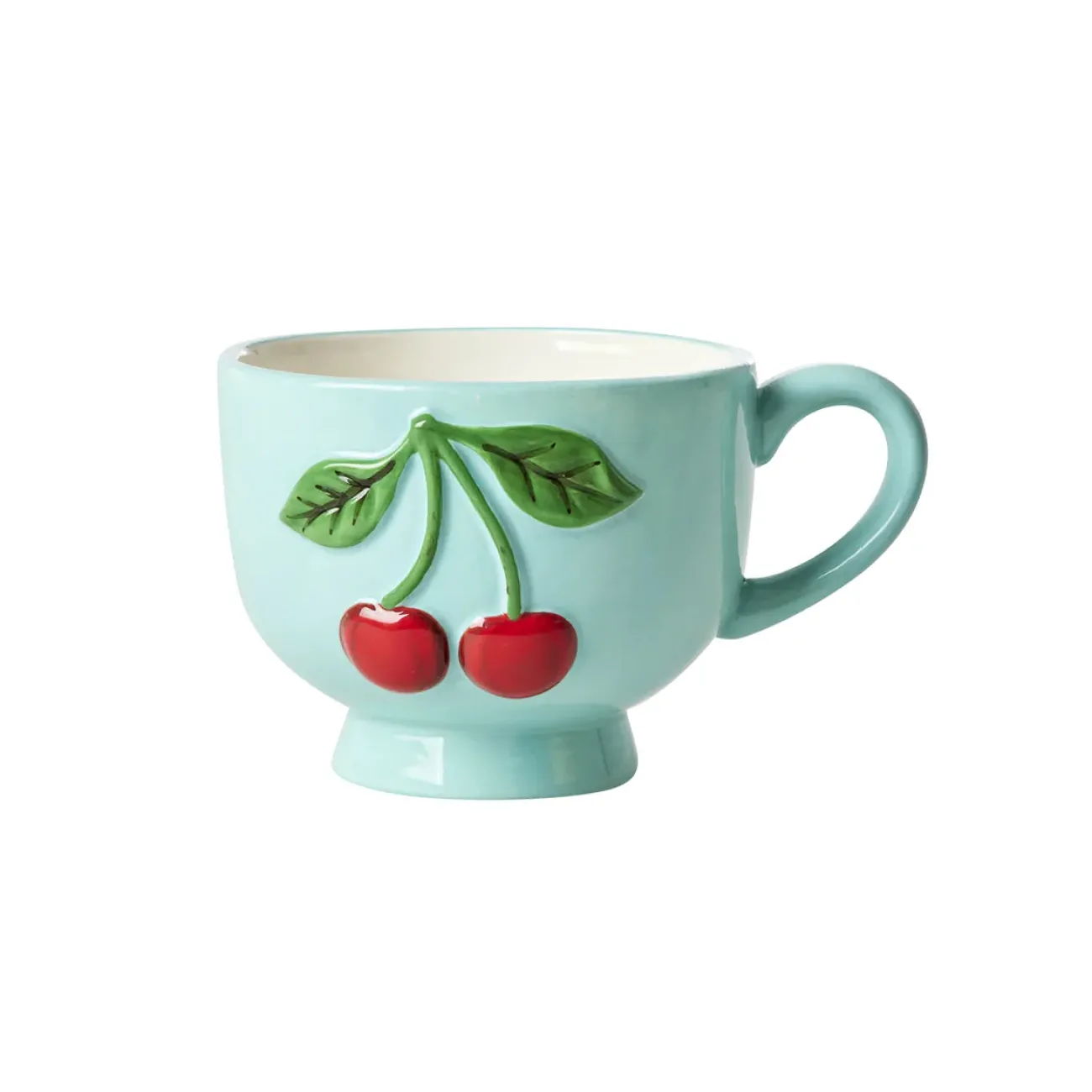 RICE Mugs, Bols Et Tasses | Saladiers, Bols Et Coupelles^Mug céramique cerises Ø 9.5 cm - menthe