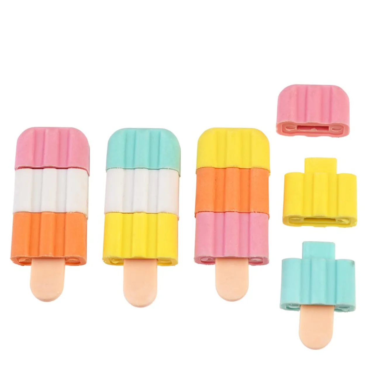 Enfant REX Papeterie^Set de 4 Gommes - Ice Lolly